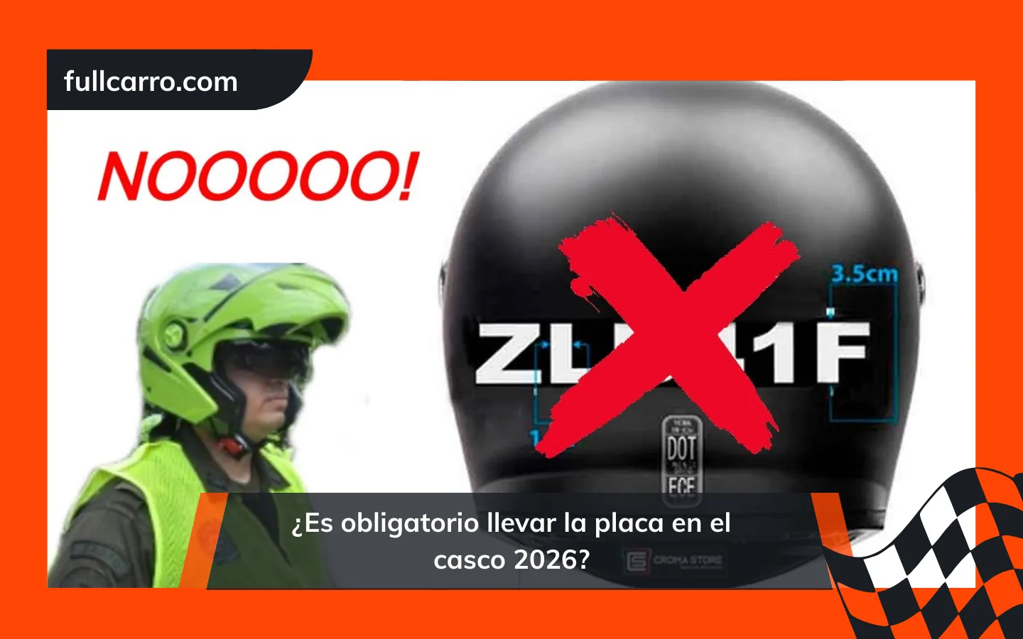 ¿Es obligatorio llevar la placa en el casco 2026?
