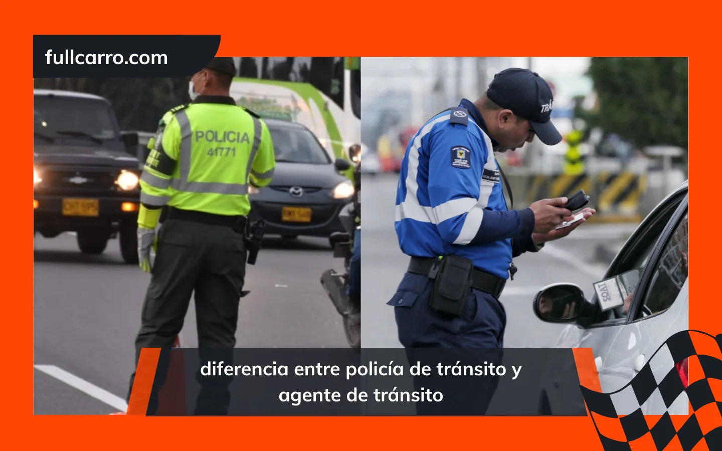 diferencia entre policía de tránsito y agente de tránsito