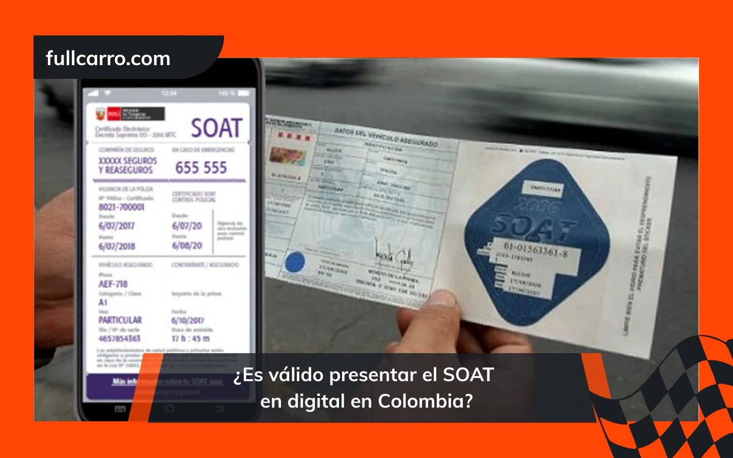 ¿Es válido presentar el SOAT en digital en Colombia?