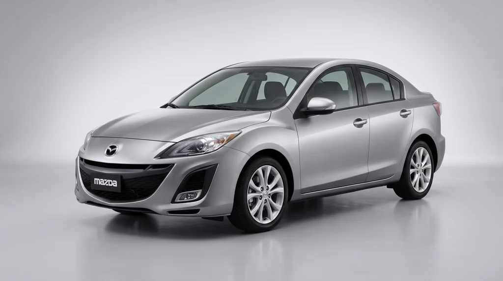 Mazda 3 sedán de segunda generación (2010-2014) en color plateado