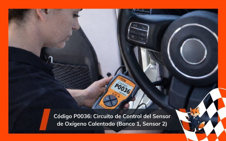 Código P0036 Circuito de Control del Sensor de Oxígeno Calentado Banco 1 Sensor 2