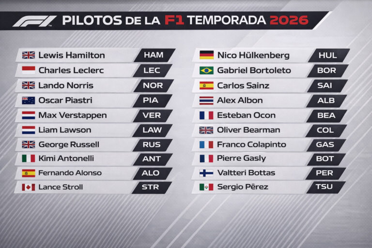 Pilotos de la F1 temporada 2026